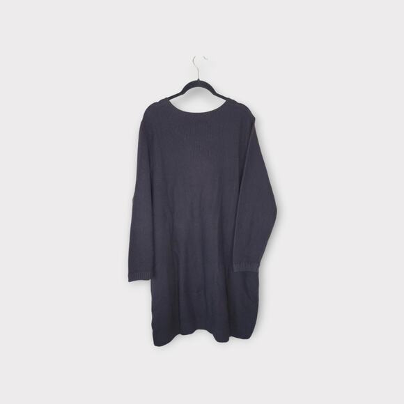 NEW Gudrun Sjödén Womens Black Wool Blend Knit Tunic Dress L Scandi Minimal - Picture 8 of 8